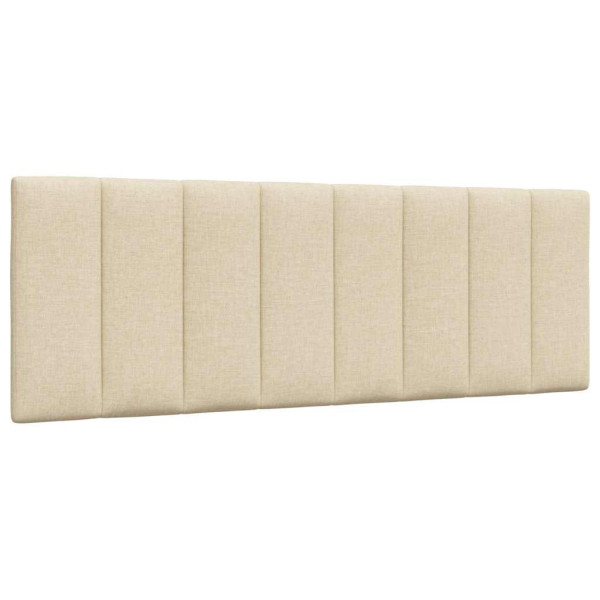 Cabecero de cama acolchado tela crema 140 cm D