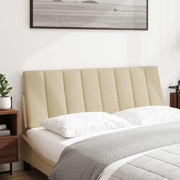 Cabecero de cama acolchado tela crema 140 cm M 2