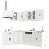 Mueble cocina Kalmar blanco brillo 11 pzas madera contrachapada 1