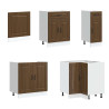 Mueble cocina Kalmar roble marrón 11 pzas madera contrachapada 4