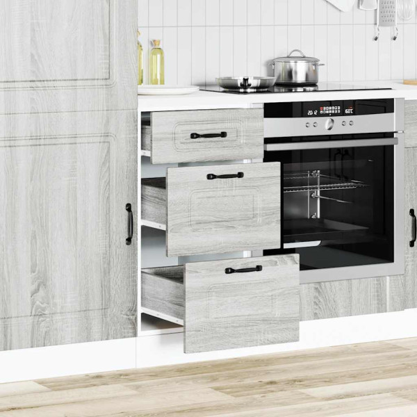 Mueble bajo de cocina Kalmar gris sonoma madera de ingeniería M 3