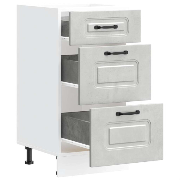 Mueble bajo de cocina Kalmar madera de ingeniería gris hormigón M 5