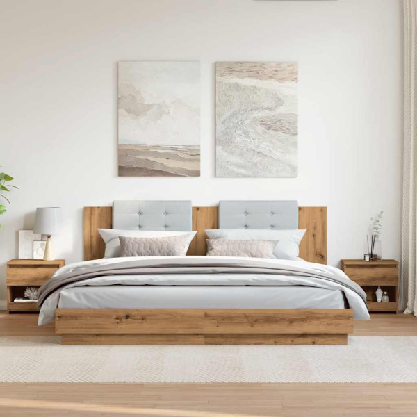 Mesitas noche 2 uds madera ingeniería roble artisian 40x30x39cm M 3