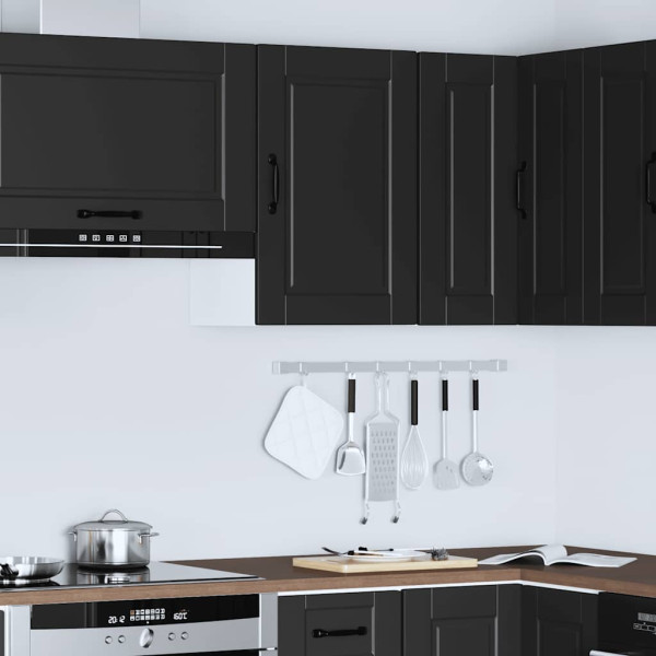 Mueble de pared de cocina Porto madera contrachapada negra M 4