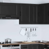 Mueble de pared de cocina Porto madera contrachapada negra 4