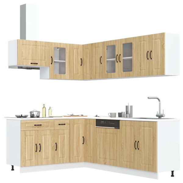 Mueble cocina Kalmar roble sonoma 11 pzas madera contrachapada D