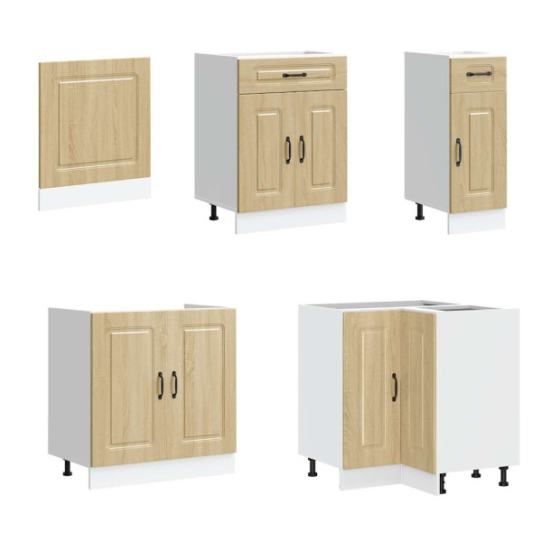 Mueble cocina Kalmar roble sonoma 11 pzas madera contrachapada M 4