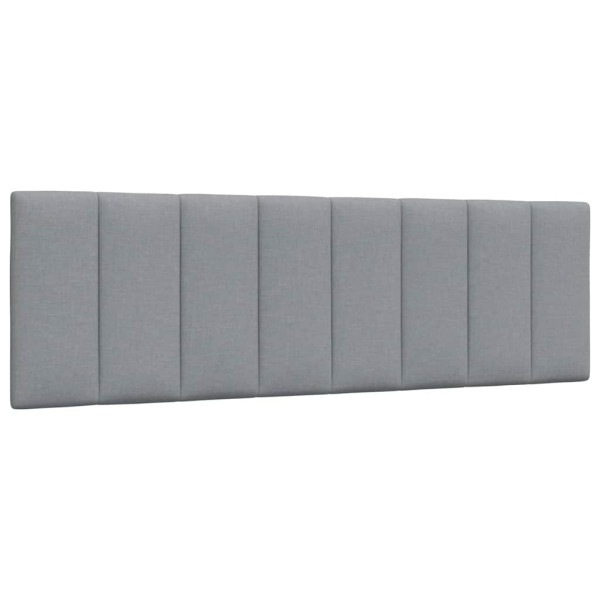 Cabecero de cama acolchado tela gris claro 160 cm D