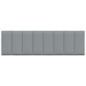 Cabecero de cama acolchado tela gris claro 160 cm 4