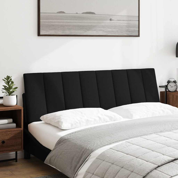 Cabecero de cama acolchado tela negro 160 cm M 2
