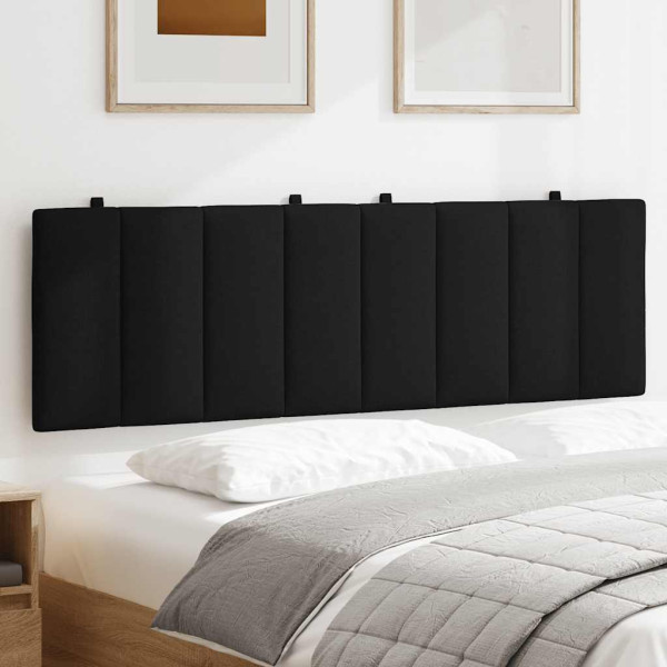 Cabecero de cama acolchado tela negro 160 cm M 3