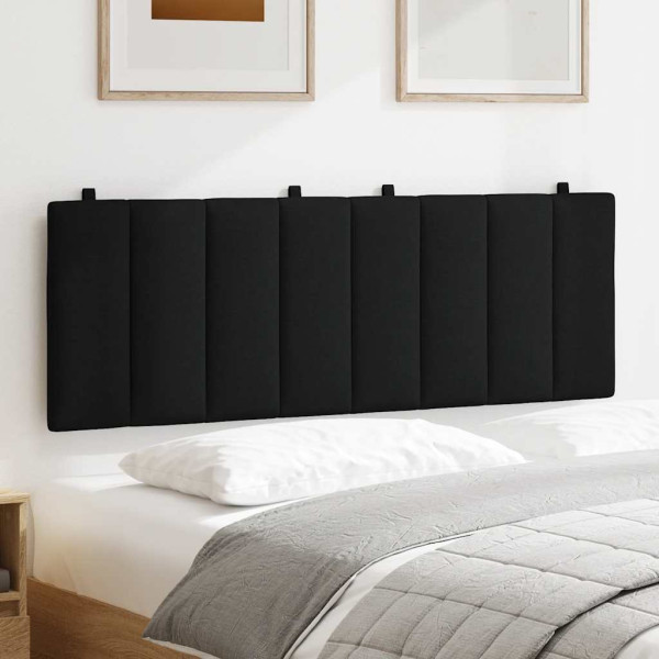 Cabecero de cama acolchado tela negro 140 cm M 3