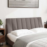 Cabecero de cama acolchado tela gris taupé 140 cm 2