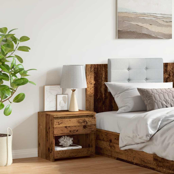 Mesita de noche madera contrachapada madera antigua 40x30x39 cm M 3