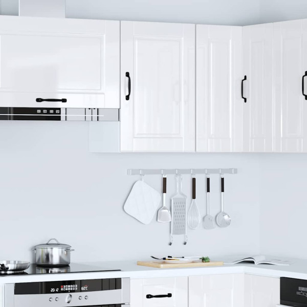 Armario pared cocina Porto madera ingeniería blanca alto brillo M 4