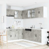 11 peças armário de cozinha conjunto Kalmar concreto cinza 3