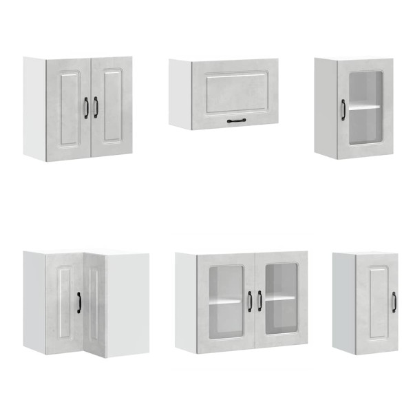 Mueble cocina Kalmar gris hormigón 11 pzas madera contrachapada M 5