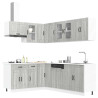 Mueble cocina Kalmar sonoma gris 11 pzas madera contrachapada 1