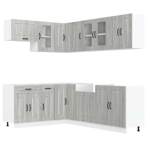 Mueble cocina Kalmar sonoma gris 11 pzas madera contrachapada M 2