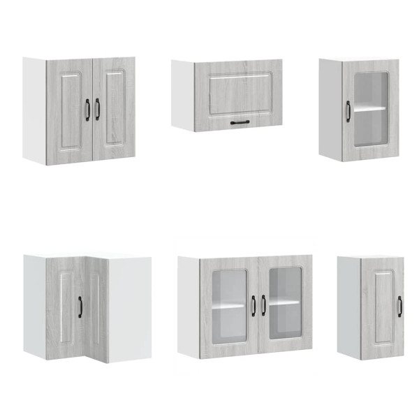 11 peças armário de cozinha conjunto Kalmar cinza sonoma M 5