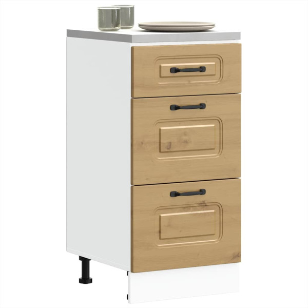 Mueble bajo de cocina Kalmar roble artesanal madera ingeniería D