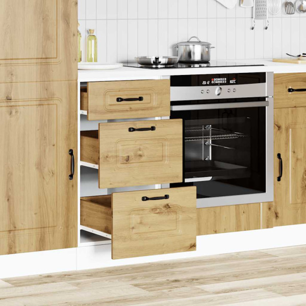 Mueble bajo de cocina Kalmar roble artesanal madera ingeniería M 3