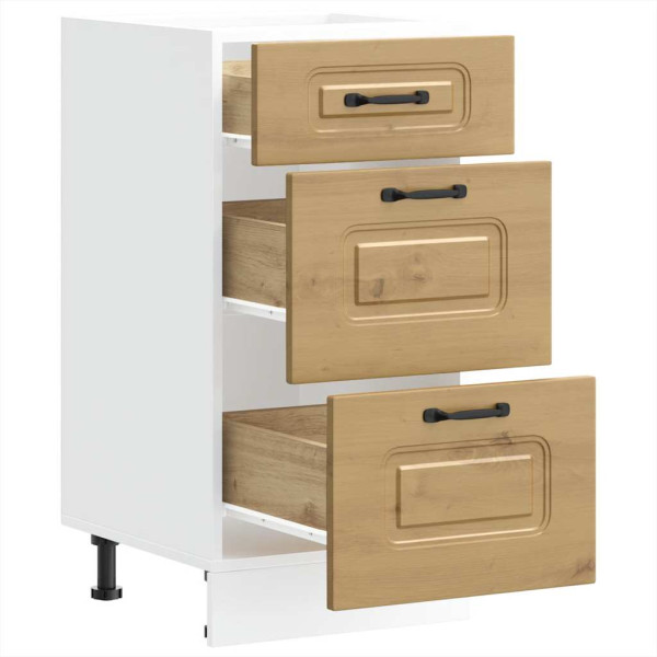 Mueble bajo de cocina Kalmar roble artesanal madera ingeniería M 4