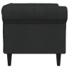 Sillón Chesterfield de tela negro 5