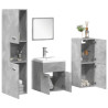Set muebles de baño 5 piezas madera ingeniería gris hormigón 1