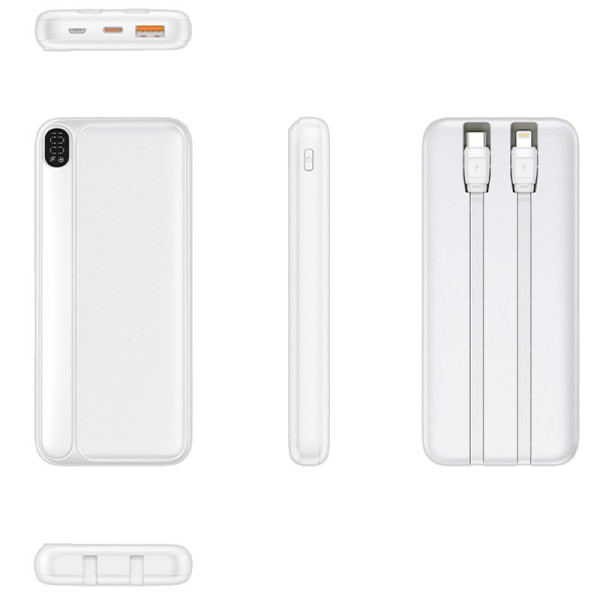 Bateria Externa Universal Power Bank 10.000 mAh (Tipo-C / Lightning) COOL Grip Blanco M 4