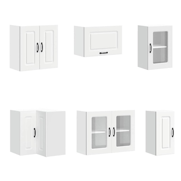 Mueble de cocina Kalmar blanco 11 piezas madera contrachapada M 5