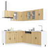 Mueble cocina Porto roble sonoma 11 pzas madera contrachapada 1