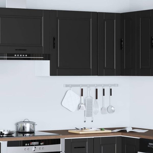 Mueble de pared de cocina Porto madera contrachapada negra M 4