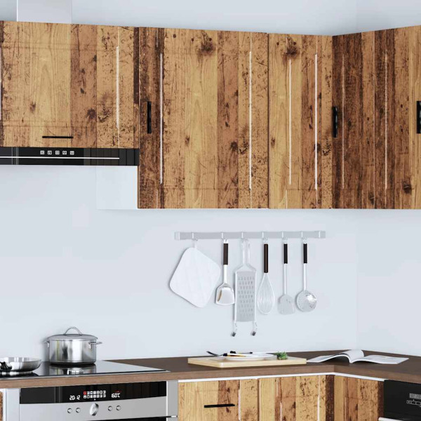 Armario de pared de cocina Porto madera vieja madera ingeniería M 4