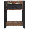 Mesa lateral multicor 40x40x50 cm madeira maciça recuperada 2