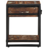 Mesa lateral multicor 40x40x50 cm madeira maciça recuperada 4