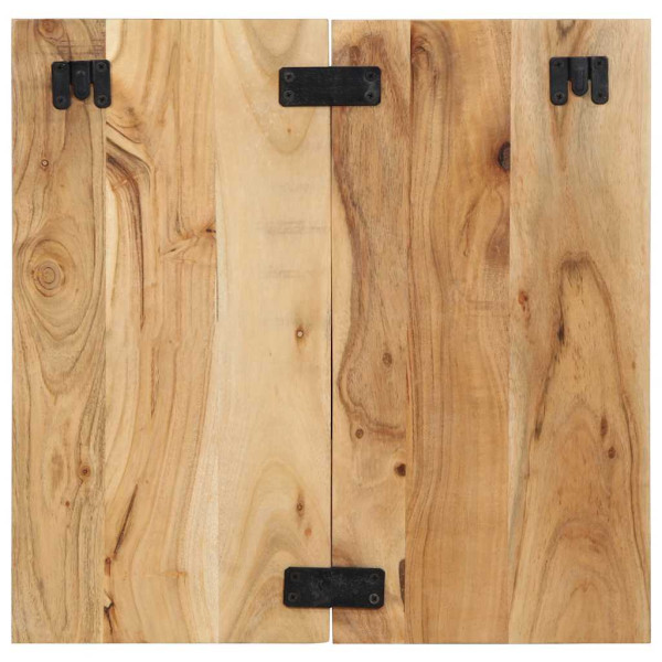 Mesita de noche madera maciza de acacia 50x27x50 cm M 4