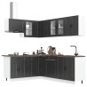 Mueble de cocina Porto negra 11 piezas madera contrachapada 1