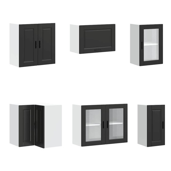 Mueble de cocina Porto negra 11 piezas madera contrachapada M 5