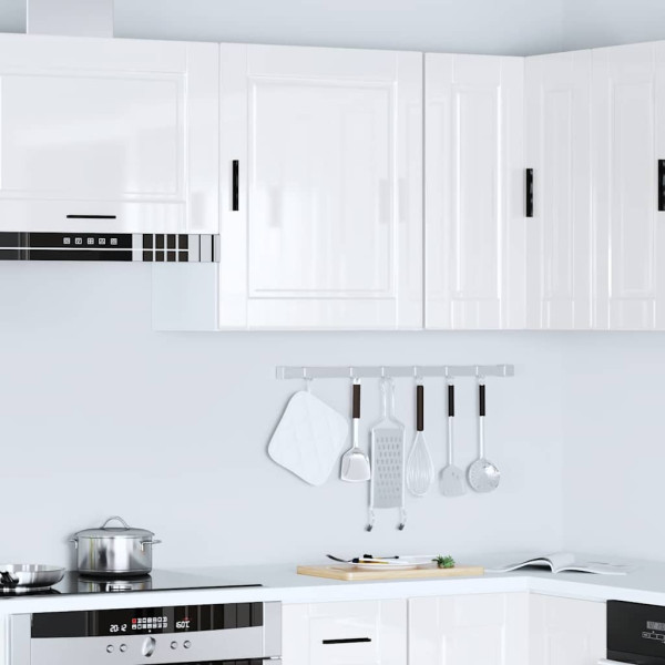 Armario pared cocina Porto madera ingeniería blanca alto brillo M 4