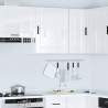 Armario pared cocina Porto madera ingeniería blanca alto brillo 4