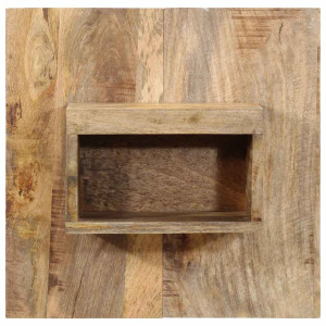 Mesita de noche madera maciza de mango 50x27x50 cm H