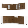 Mueble cocina Porto roble marrón 11 pzas madera contrachapada 2