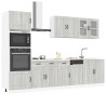 Mueble cocina Kalmar sonoma gris 7 pzas madera contrachapada 1