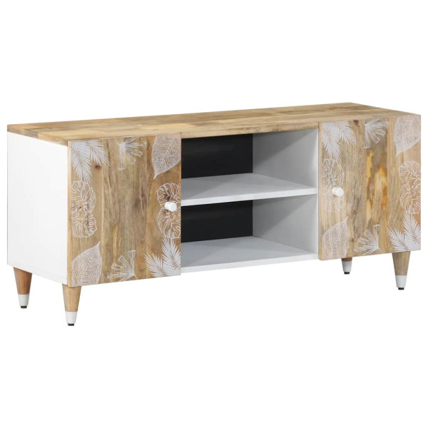 Mueble de TV madera maciza de mango 105x33.5x46 cm D
