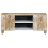 Mueble de TV madera maciza de mango 105x33.5x46 cm 2