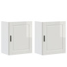 Armarios pared para cocina 2 uds Porto blanca alto brillo 2
