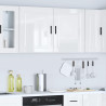 Armarios pared para cocina 2 uds Porto blanca alto brillo 4