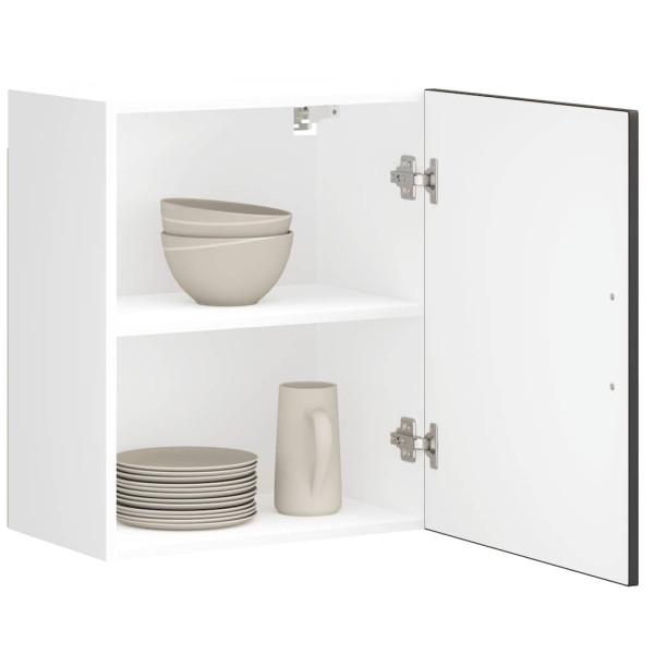 Armarios pared para cocina 2 uds Porto madera ingeniería negra D