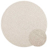 Alfombra ZIZUR aspecto yute interior/exterior crema Ø 120 cm 1